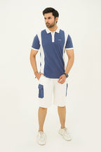 Indigo/White Cargo Short Set I Nextage