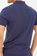 Nextage Blue Embroidered Piping Short Set