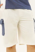 Indigo/White Cargo Short Set I Nextage