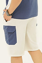 Indigo/White Cargo Short Set I Nextage