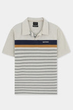 Navy Mustard Stripes Polo Shirt