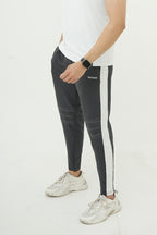 Nextage White Grey Air Mesh Spandex Trouser