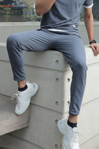 Smoke Grey White Panel Trouser