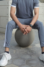 Smoke Grey White Panel Trouser