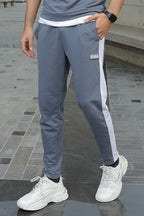 Smoke Grey White Panel Trouser