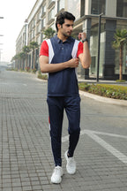 Nextage Navy Blue Dri-Fit Polo Tracksuit