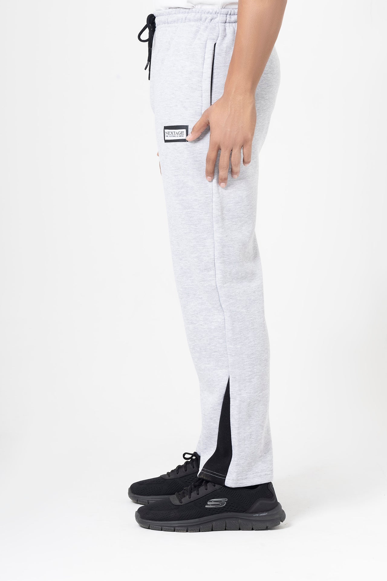 Nextage Ash Grey Cotton Fleece Trouser