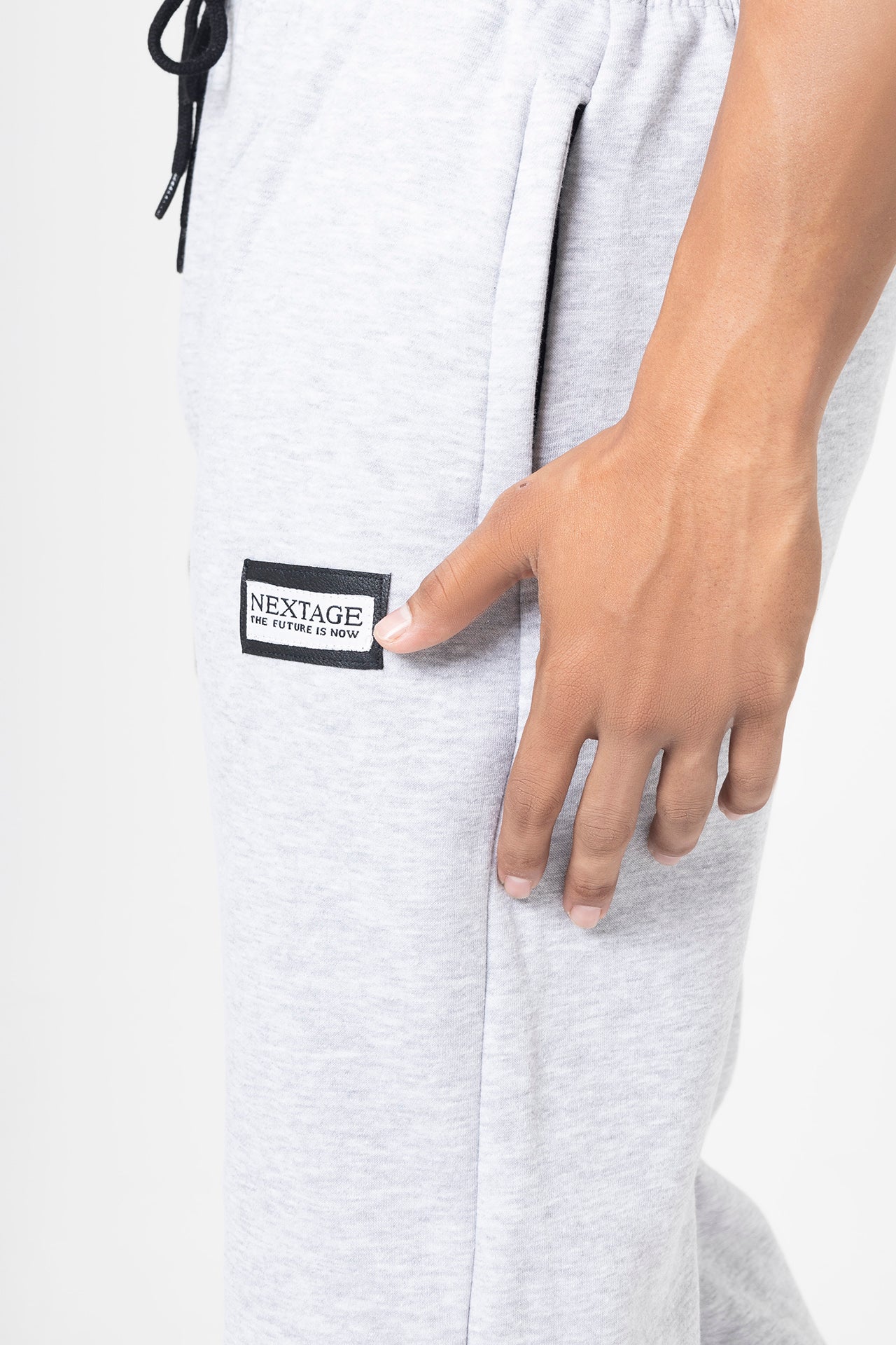 Nextage Ash Grey Cotton Fleece Trouser