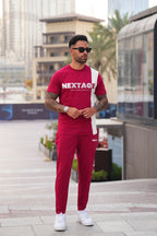 Nextage Deep Red Contrast Tracksuit