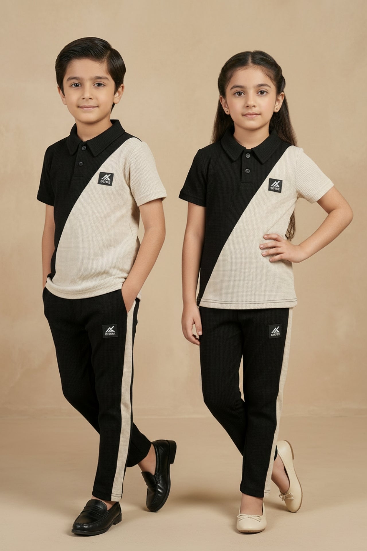 Nextage Kids Waffle Knit Polo Tracksuit
