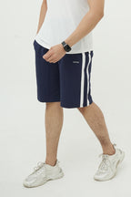 Navy Stripe Cotton Short