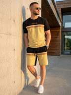 Nextage Black Beige Short Set