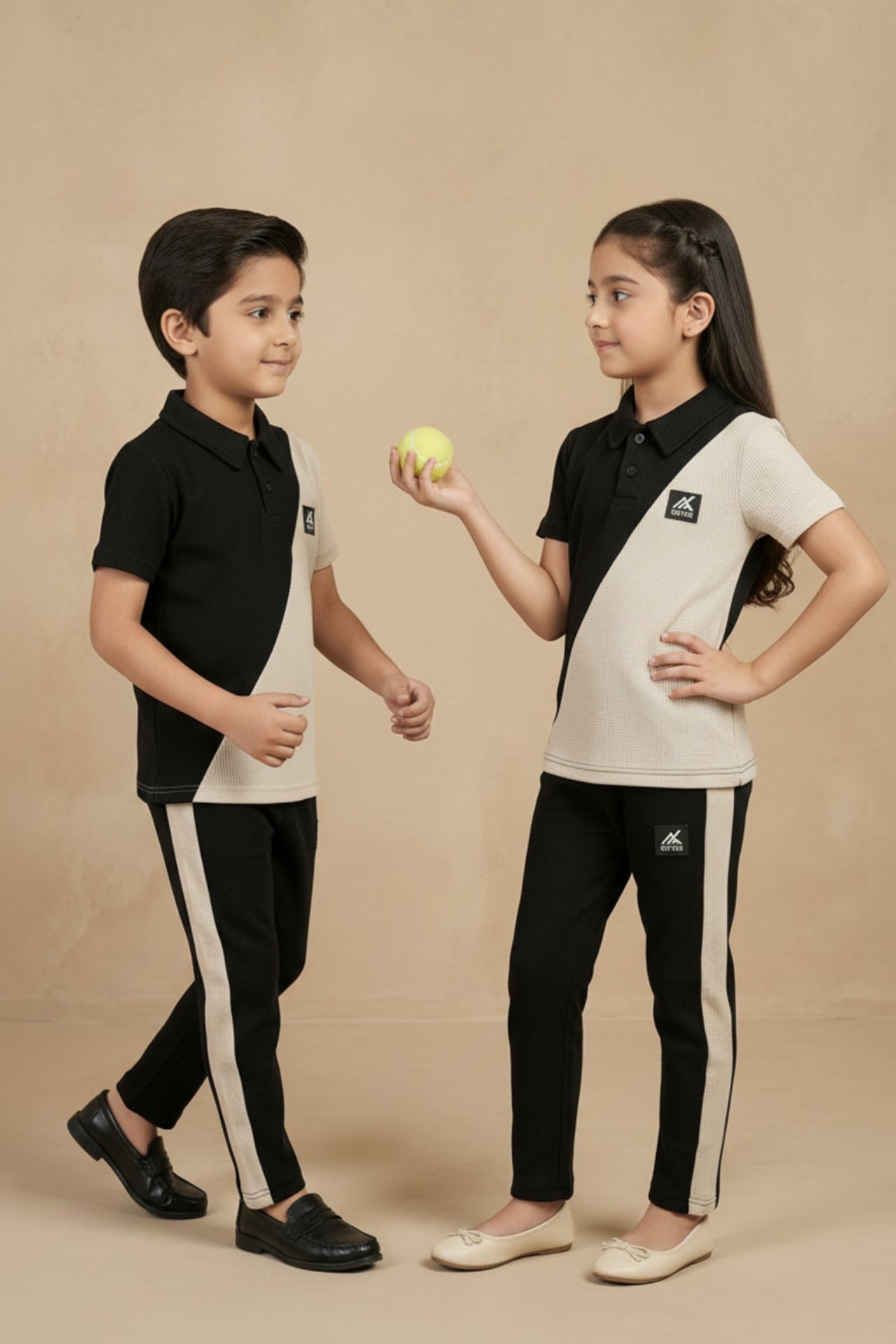 Nextage Kids Waffle Knit Polo Tracksuit