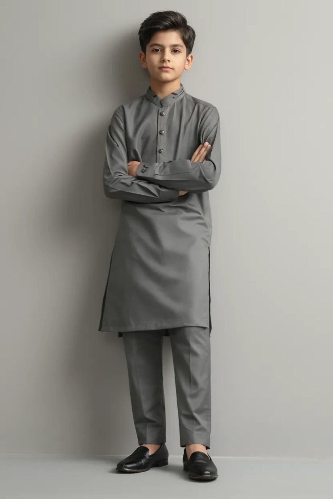 Nextage Kids Classic Grey Kurta Shalwar Set