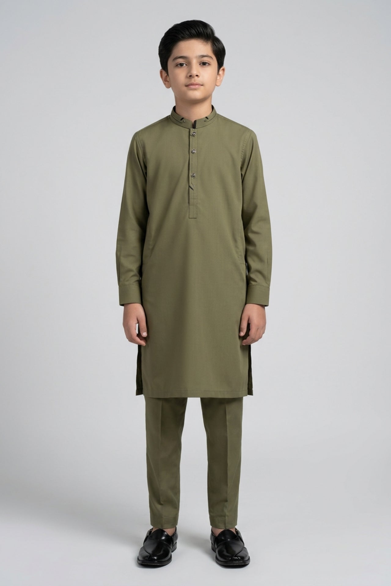 Nextage Kids Olive Kurta Shalwar Set