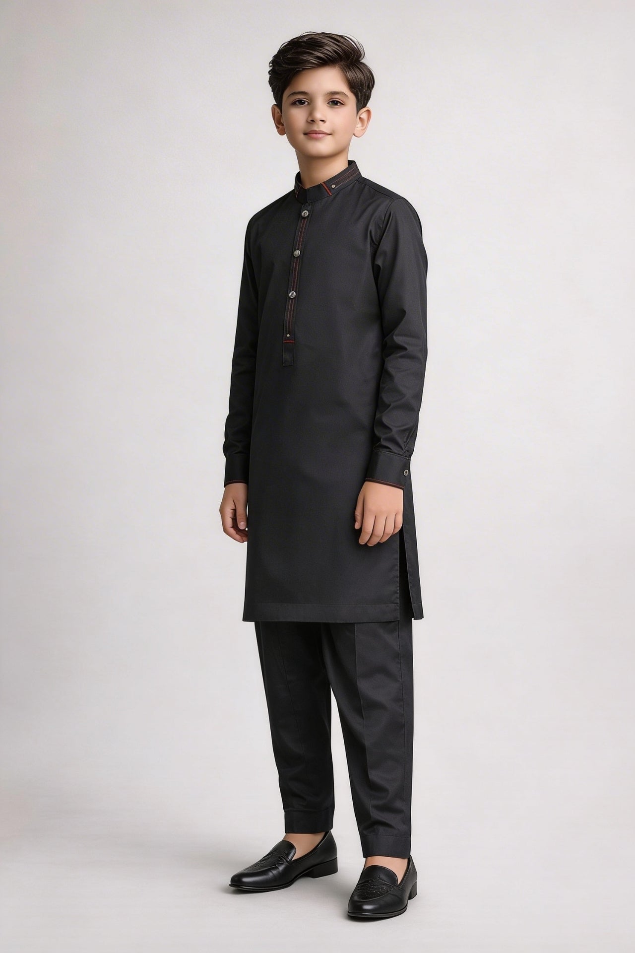 Nextage Kids Black Kurta Shalwar Set