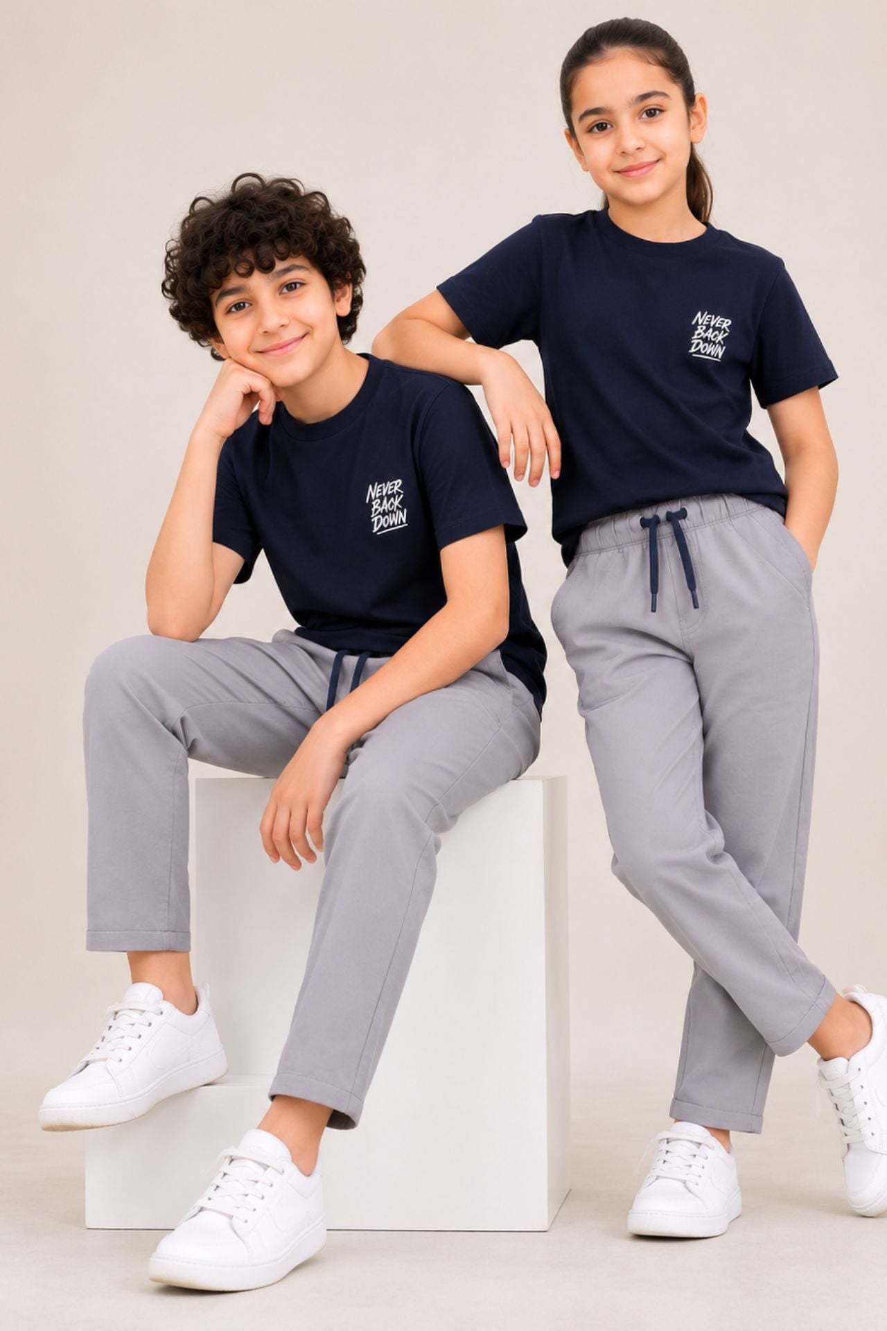 Nextage Kids Navy Signature Twill Co-ord Set