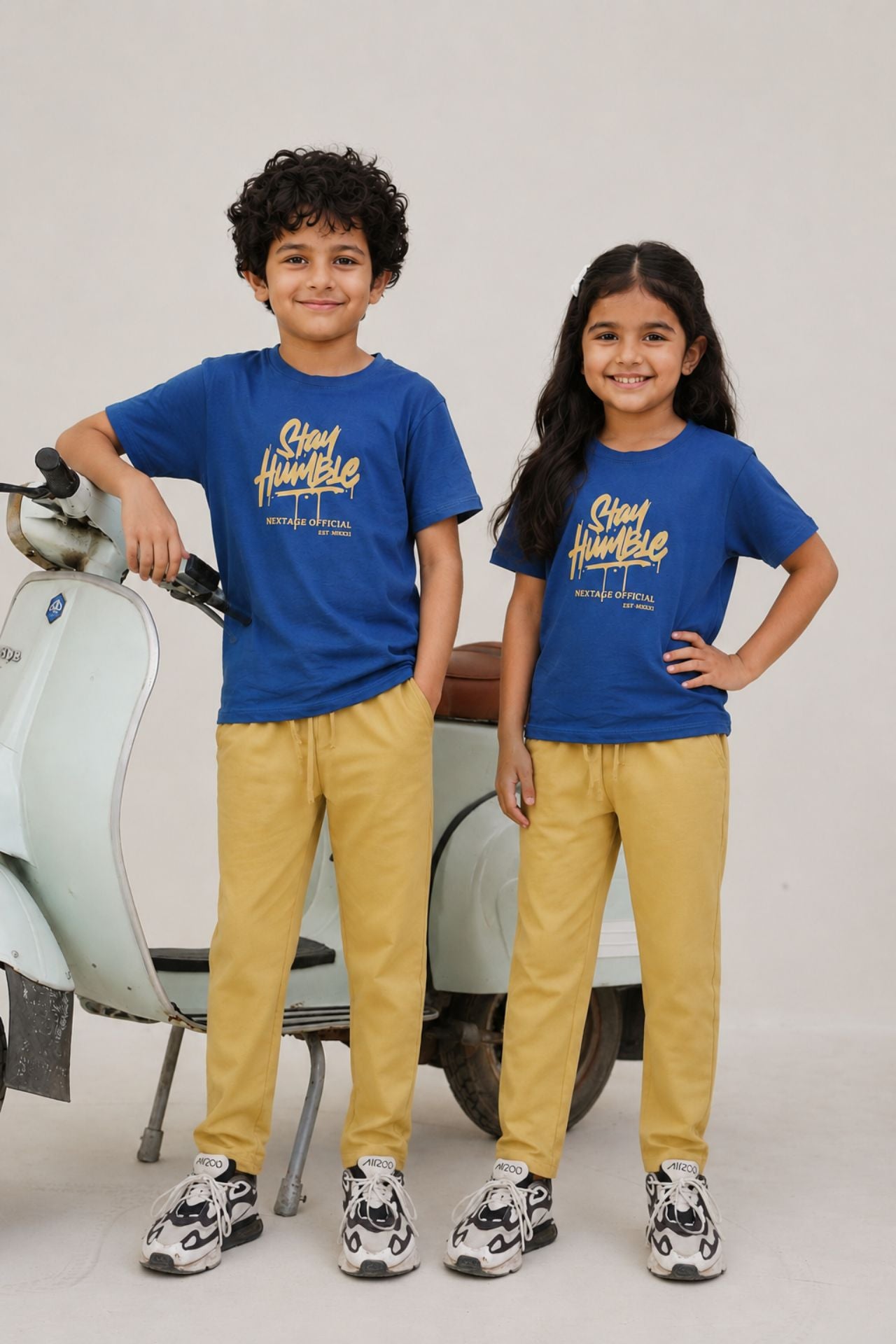 Nextage kids Blue Contrast  Graphics Tracksuit