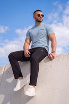 Nylon Mesh Ice Blue Summer Tracksuit