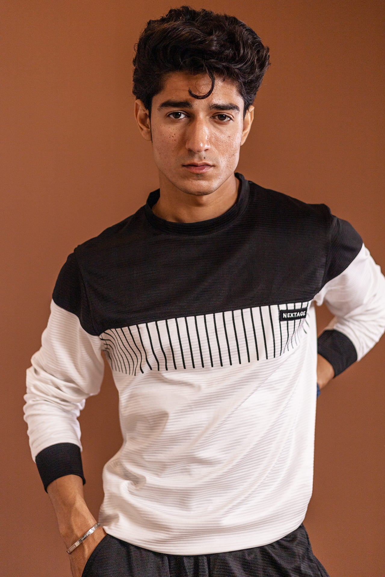 nextage tracksuit set black and white