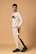 Nextage Sand Cargo Fleece Winter Tracksuit