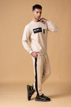 Nextage Sand Cargo Fleece Winter Tracksuit