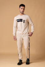 Nextage Sand Cargo Fleece Winter Tracksuit
