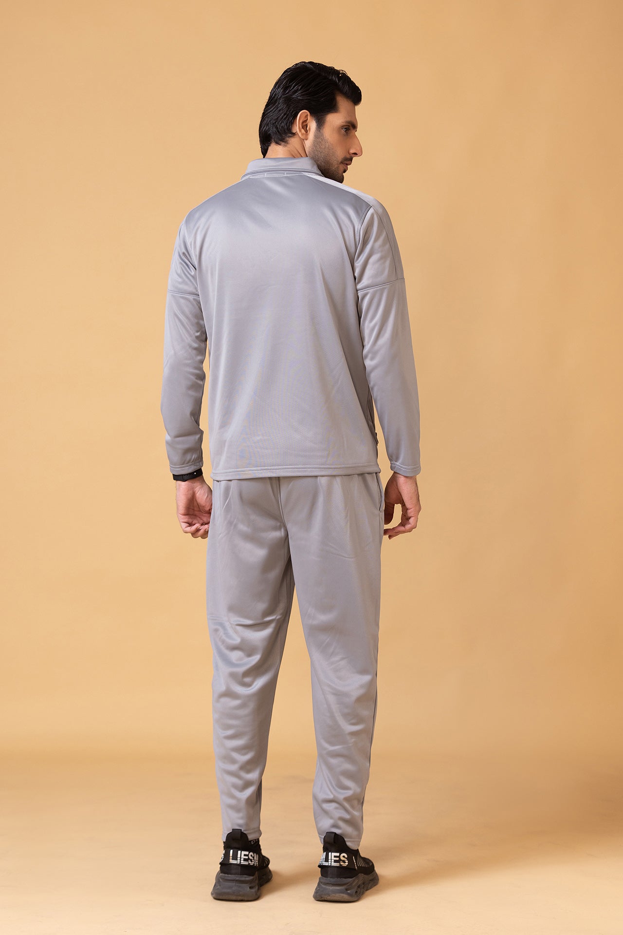 Silver Grey Half Zip Collar Tracksuit