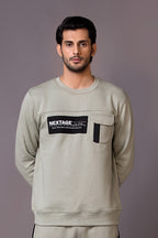 Sage Green Front Pocket Sweatshirt