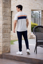 Nextage Mustard Blue Stripe Polo Tracksuit