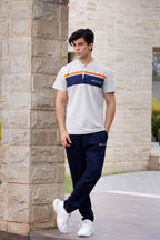 Nextage Mustard Blue Stripe Polo Tracksuit