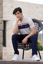 Nextage Mustard Blue Stripe Polo Tracksuit