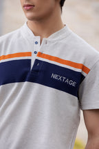Nextage Mustard Blue Stripe Polo Tracksuit