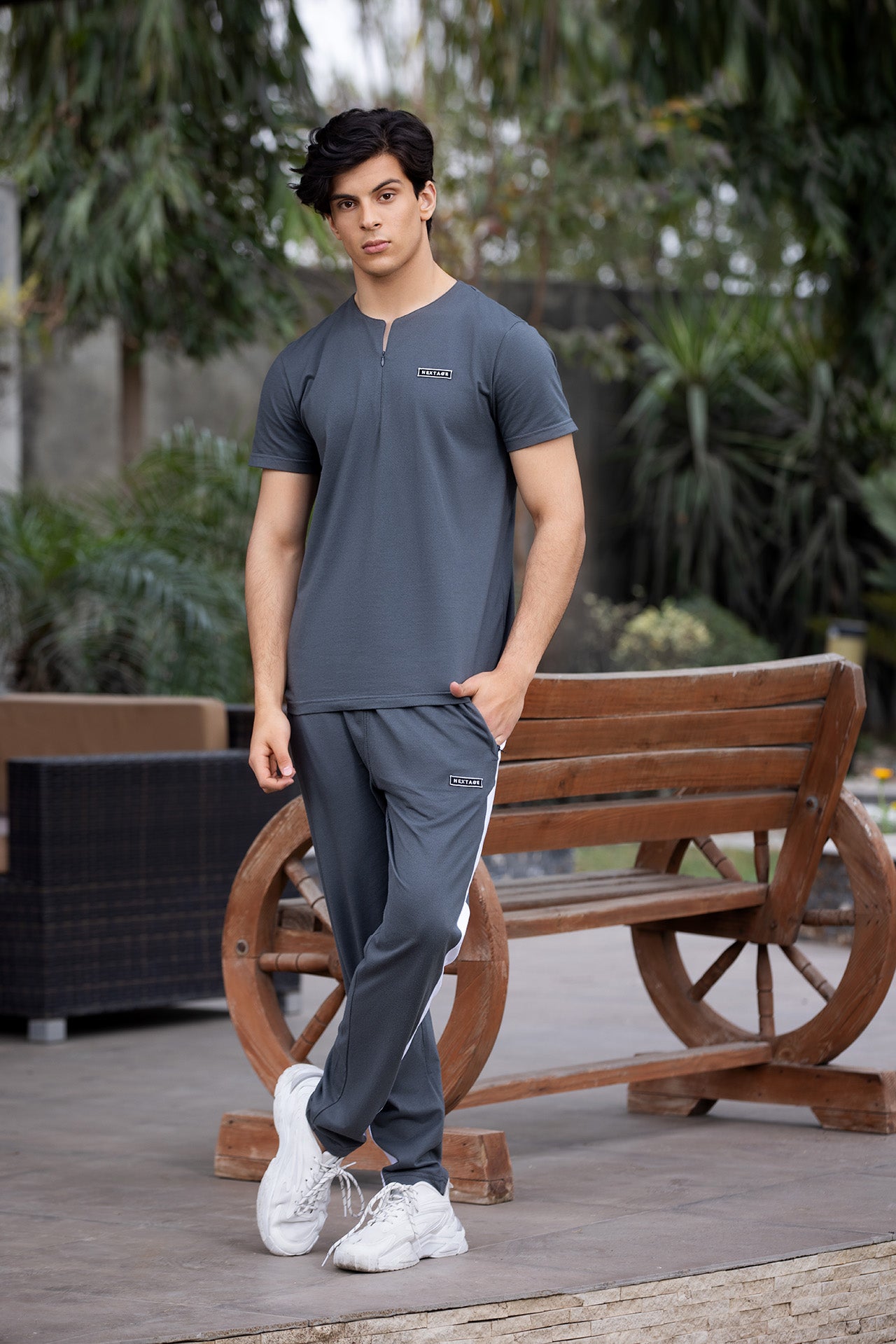 Nextage Grey Invisible Zip Tracksuit