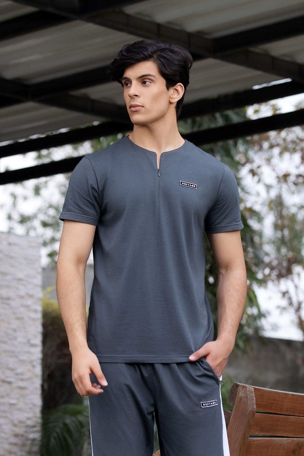 Nextage Grey Invisible Zip Tracksuit