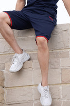 Navy Red Trimming Short