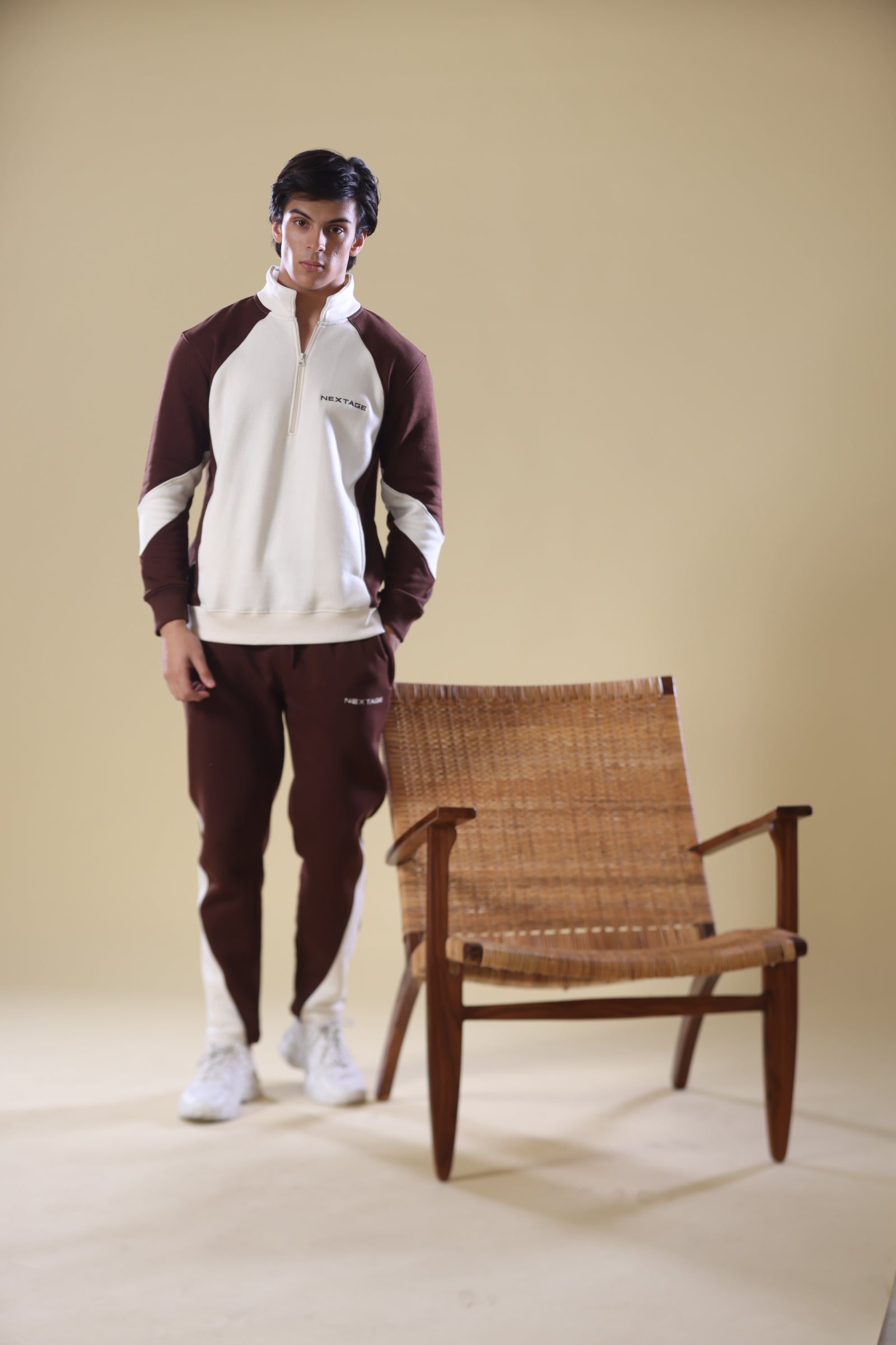 Funnel Neck Colour Block Tracksuit