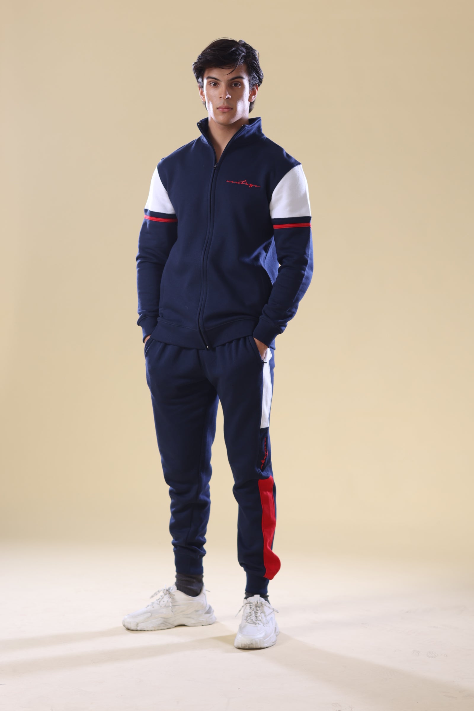 Nextage Essentials Navy Blue Winter Tracksuit