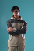 Khaki Embroidered Hooded Tracksuit