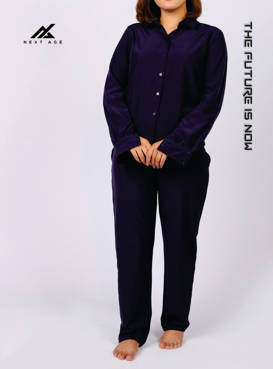 Super Soft Navy Blue Shirt & Trouser, NextAge Clothing