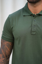 Nextage Olive Green Contrast Polo Tracksuit