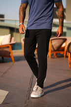 Blue Contrast Polo Tracksuit