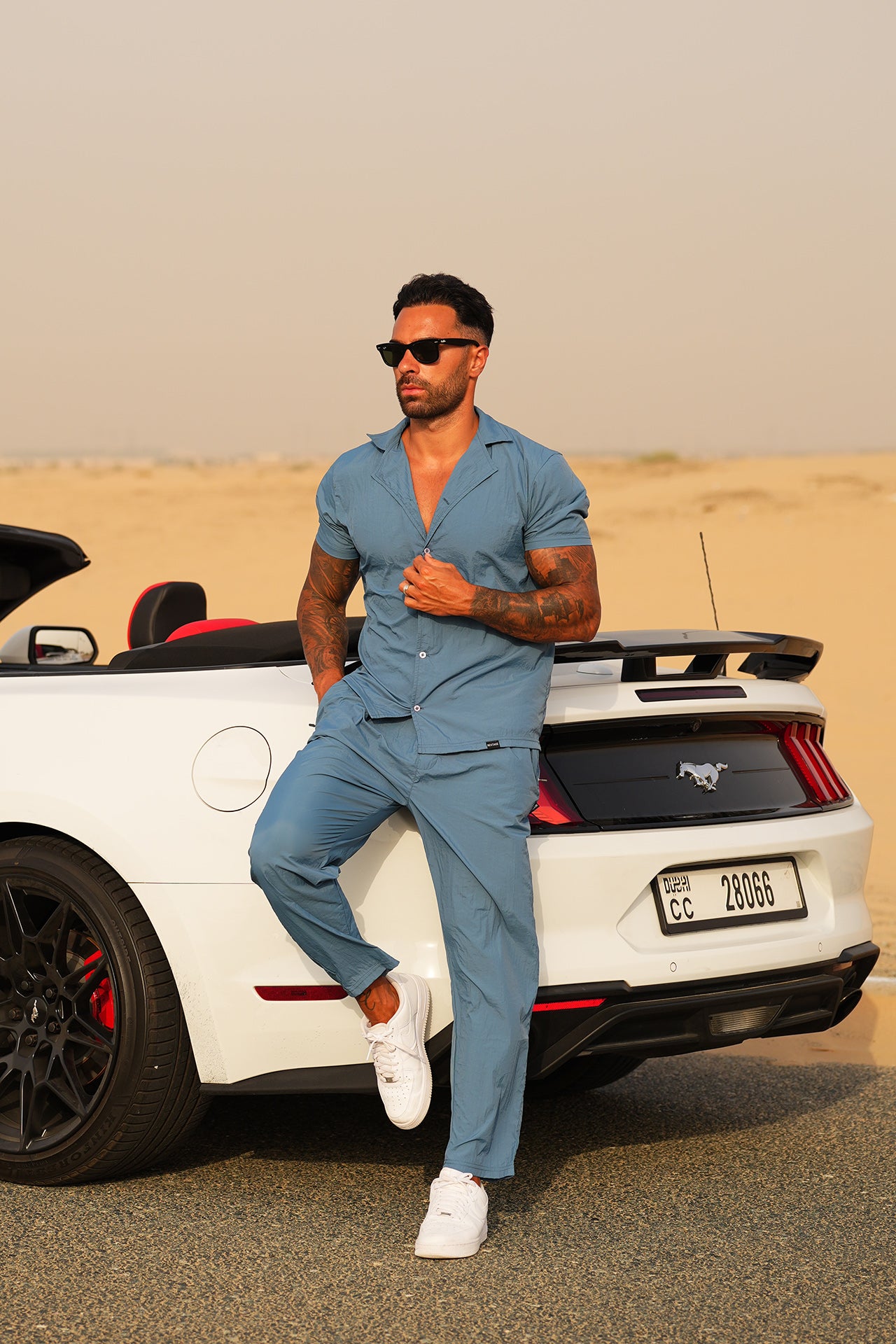 Captain Blue Premium Crinkle Light Weight Tracksuit