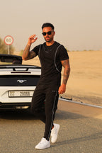 Black Piping Zip Detail Premium Tracksuit