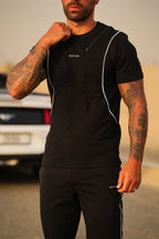 Black Piping Zip Detail Premium Tracksuit