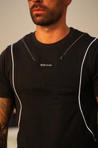 Black Piping Zip Detail Premium Tracksuit