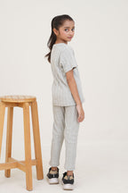 Nextage kids Heather Grey  Graphics Tracksuit