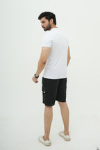 Black White Dri-Fit Cargo Short Set