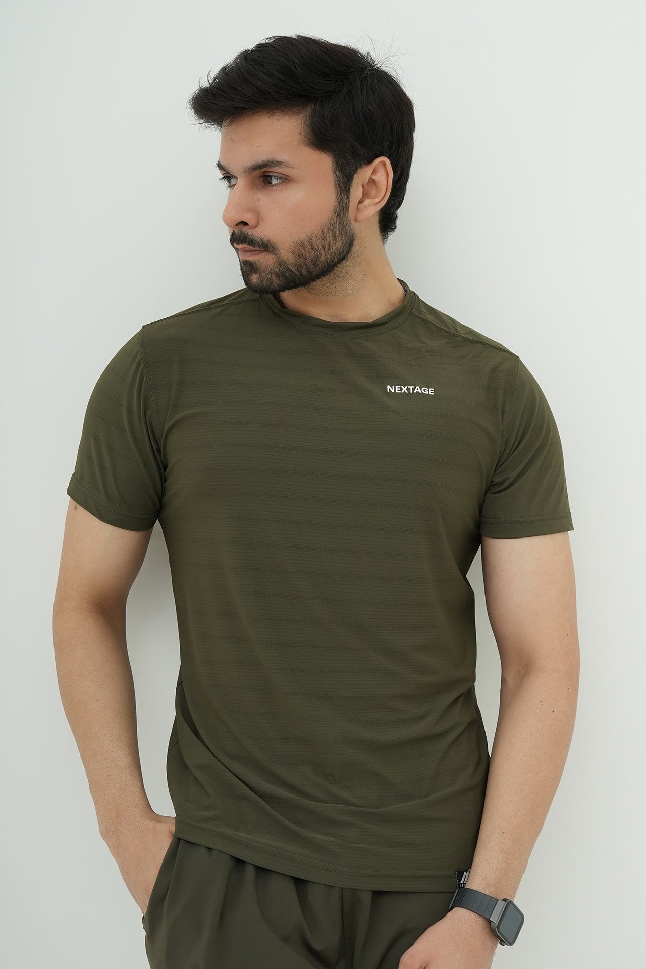 Nextage Premium Ultra Stretch Olive Green Tracksuit