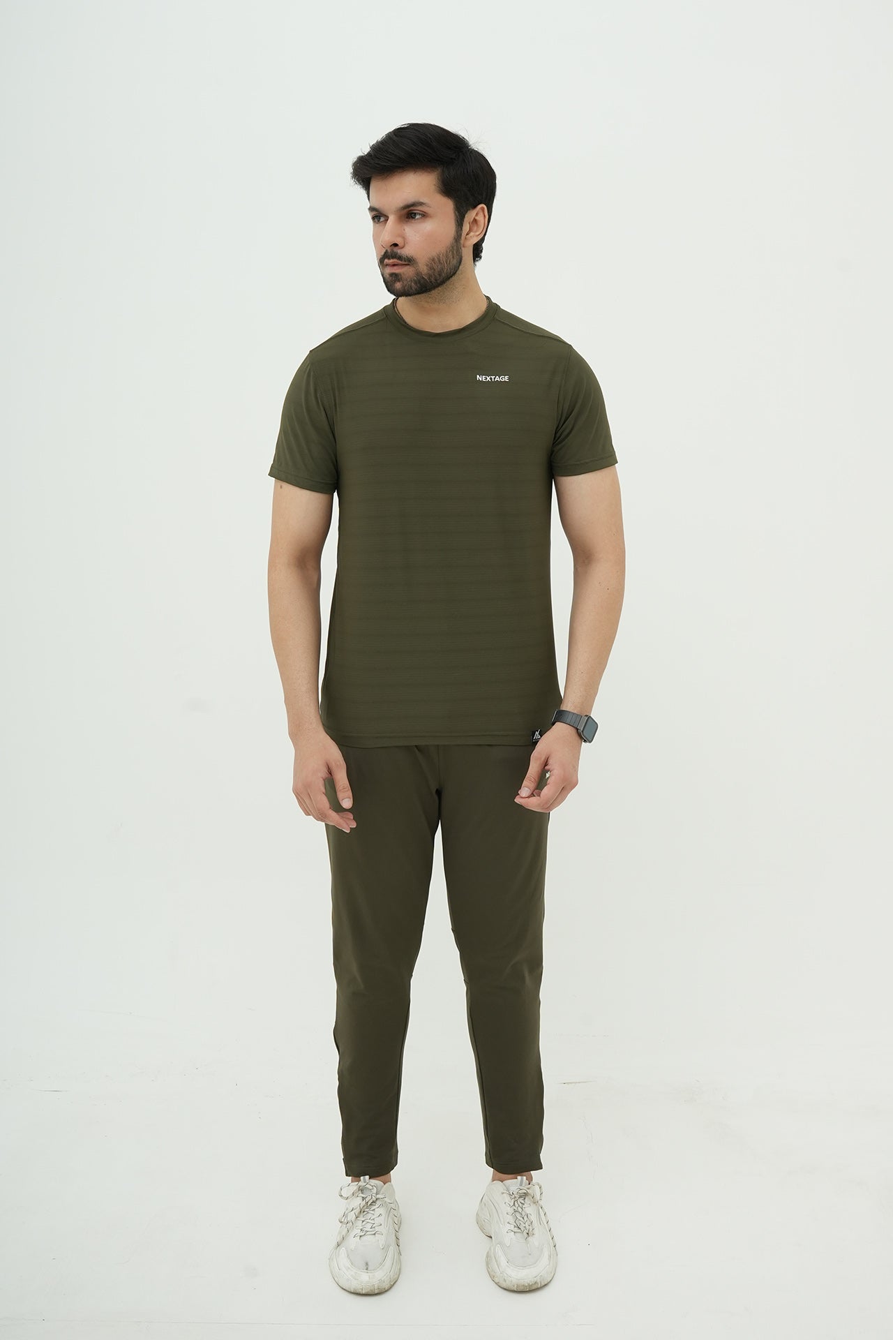 Nextage Premium Ultra Stretch Olive Green Tracksuit